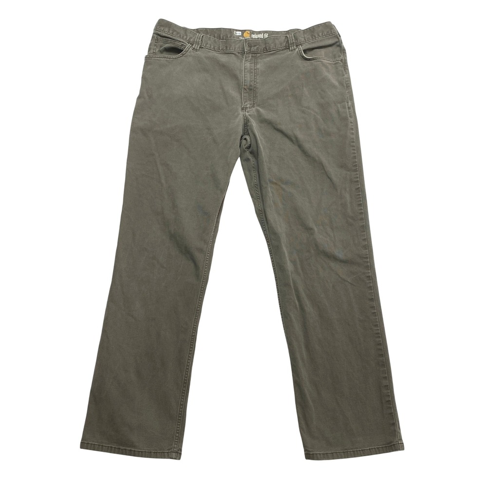 Carhartt Work Pants Mens 42x34 Brown Relaxed Fit Canvas 102517 909